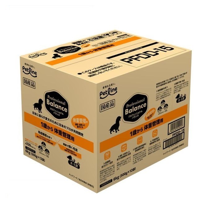 プロフェッショナルバランス 1歳から 体重管理用 成犬用 ライト 6kg （500g12袋） ドッグフード アダルト 犬 ダイエット カロリー 肥満 L-カルニチン配合 去勢 避妊 ペットフード 犬