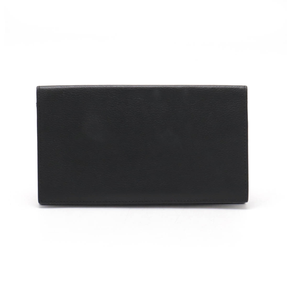 シチズン ツイル ロング シルクイン 2つ折長財布 二つ折り長財布 レザー ブラック 黒 シルバー金具 A刻