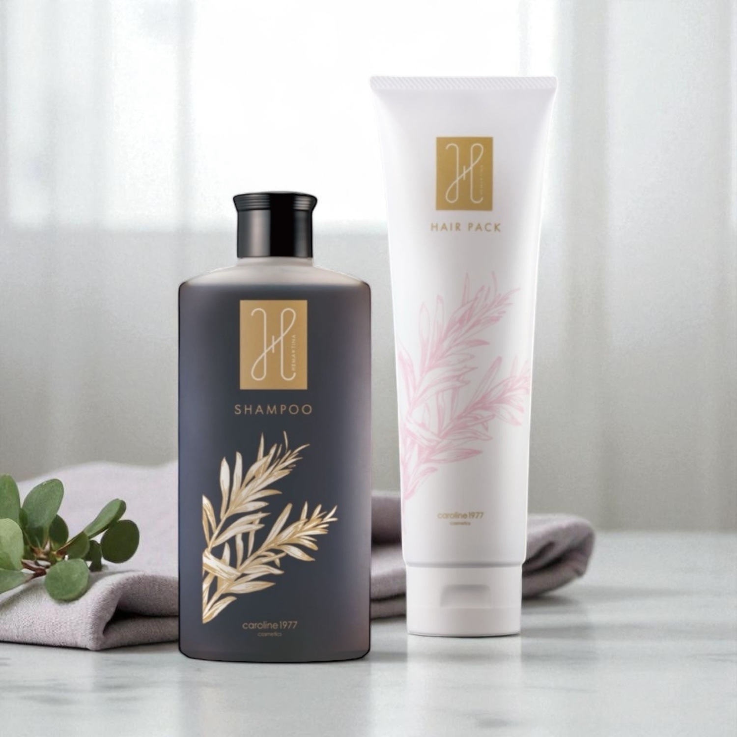 ヘマチナ シャンプー310ml ヘアパック250ml　セット