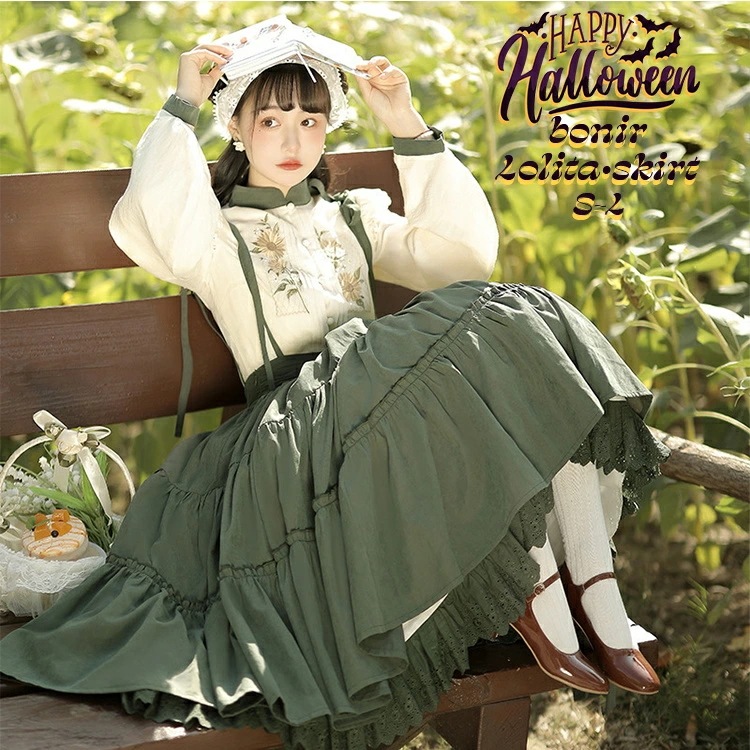 ハロウィン ロリータ服 唐風ロリータ チャイナコスプレ 豪華刺繍 レッドアクセント 優雅 人気 伝統コーデ 女性用 S-L 龍モチーフ レースデザイン 安い 文化イベント