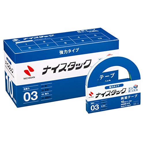 ニチバン 両面テープ ナイスタック (強力) 12巻入 10mm×18m NWBB-K10