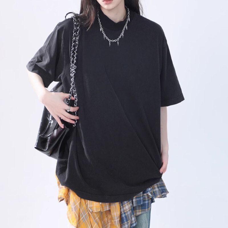 トップス Tシャツ レディース シャツ 半袖 かわいい 大人可愛い きれいめ シンプル カジュアル おしゃれ かっこいい レトロ こなれ感 ラフ ルーズ クール とろみ感 抜け感 ラブリー キュート