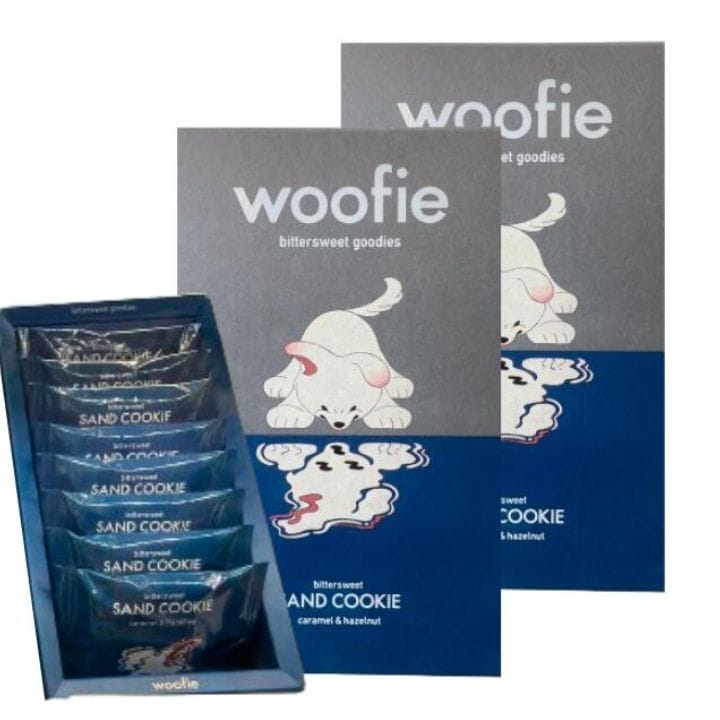 2個セット【ウーフィサンドクッキー8個入り 】ウーフィ 『woofie サンドクッキー8個入り』（キャラメル＆ヘーゼルナッツ） スイーツ お菓子 ラングドシャ　東京土産 手土産 お供え物 お菓子 銘菓