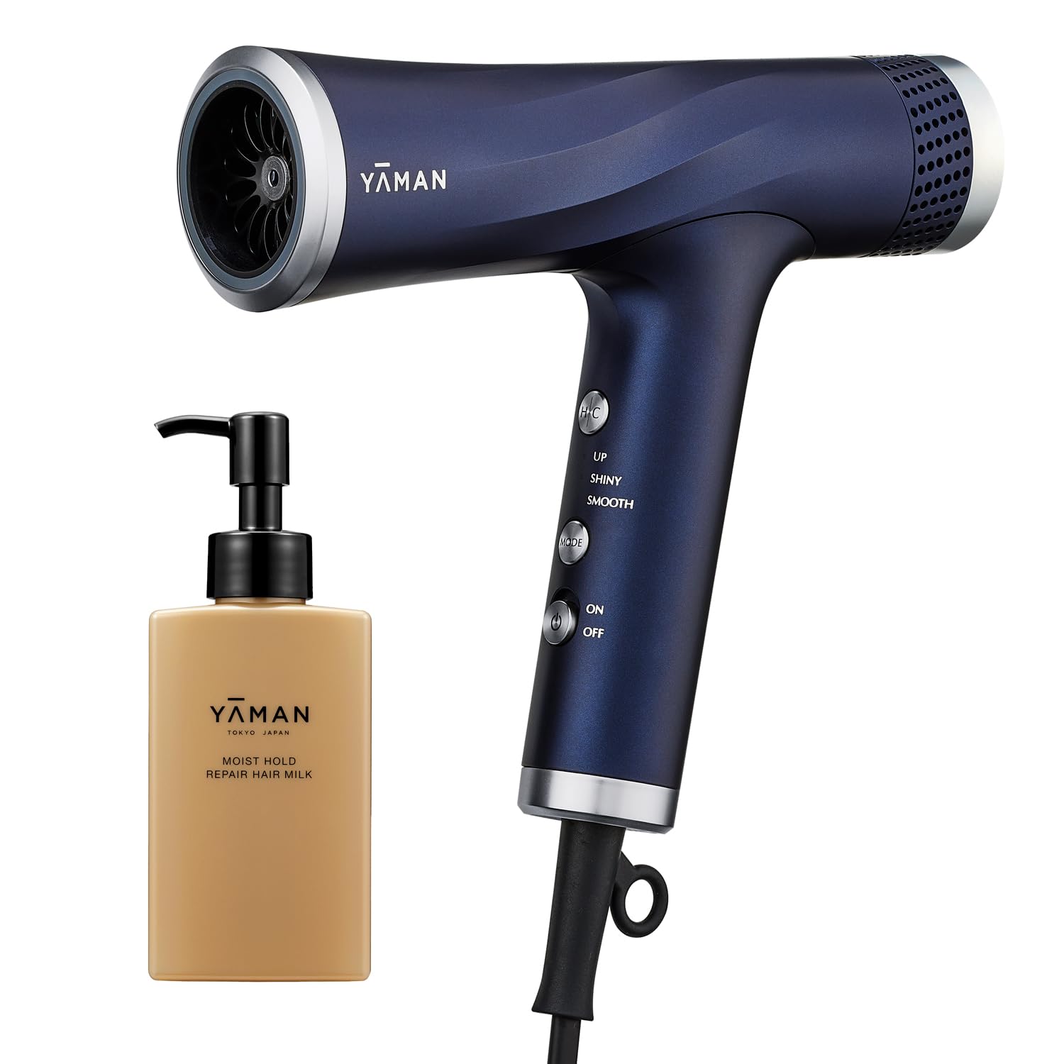 ヤーマン ドライヤー リフトドライヤーS Lite 大風量 速乾 モイストホールド リペアヘアミルク付 YJHC1L2AM2 ネイビー ステッカー付【Amazon.co.jp限定】