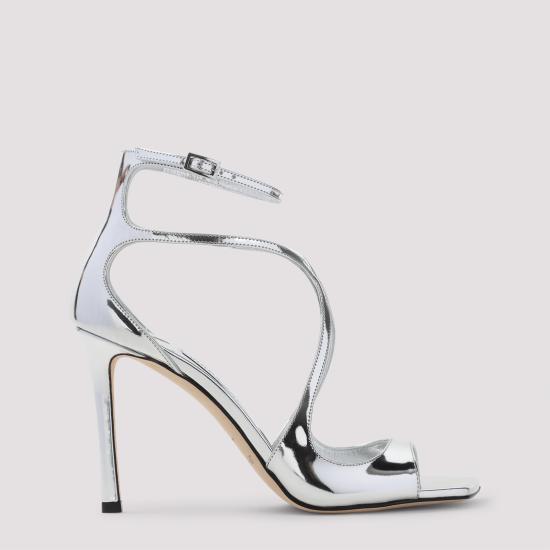 JIMMY CHOO Women Sandals AZIA95 QUI SILVER