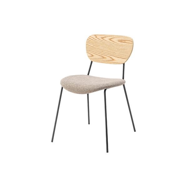 (まとめ) チェア ベージュ 完成品 (×2セット) シンプル