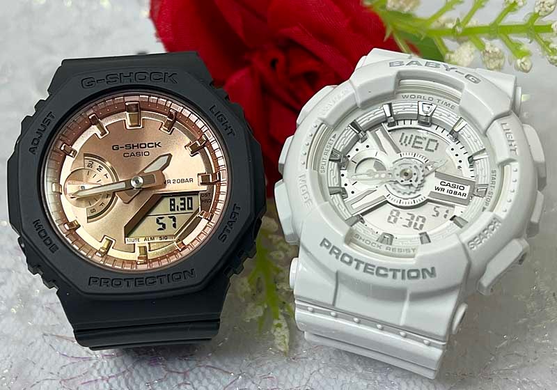 恋人たちのGショック ペアウオッチgショック 人気 婚約　夫婦 高級　クリスマス プレゼント おすすめ G-SHOCK BABY-G カシオ 2本セット GMA-S2100MD-1AJF BA
