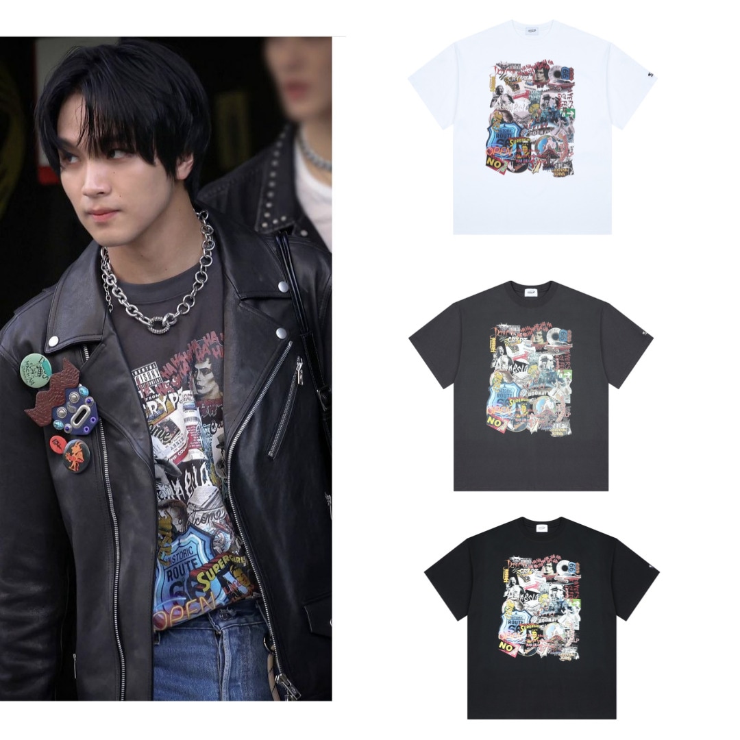 【NCT DREAM へチャン着用】Grailz Collage T-shirts オーバーサイズ半袖Tシャツ