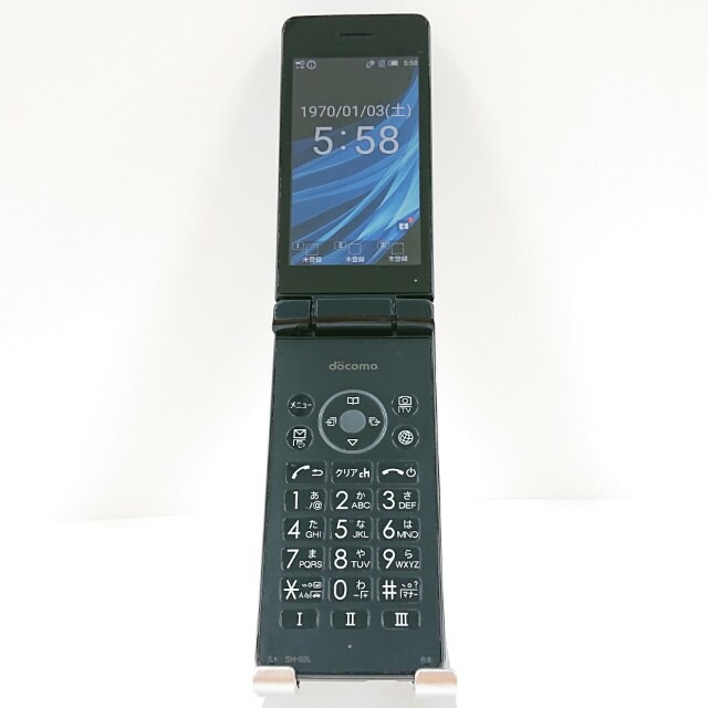 AQUOS ケータイ SH-02L ドコモ ブラック 送料無料 本体 c10854 【中古】