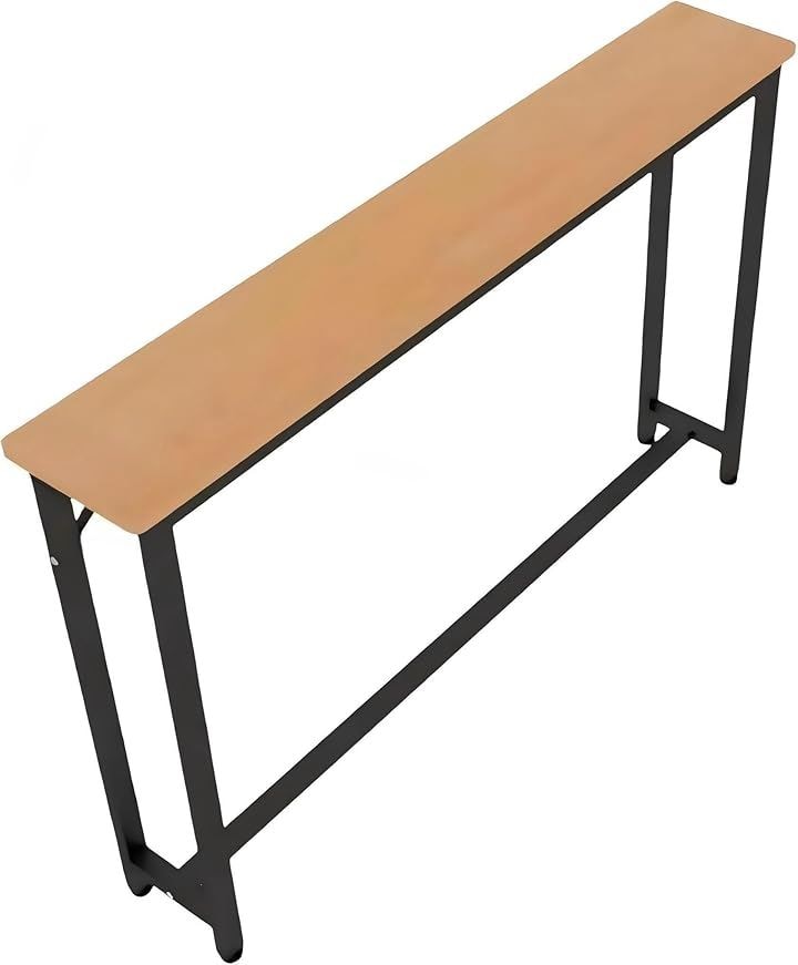 コンソールテーブル 玄関テーブル サイドテーブル スリム おしゃれ 北欧風 ナチュラル 細長い 省スペース 飾り棚 玄関収納 玄関棚(ブラック, 100x20x75cm)