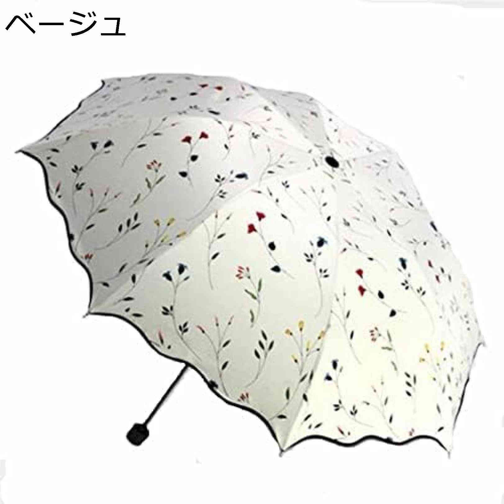 【20%OFFクーポン～】日傘 折りたたみ傘 晴雨兼用 ジャンプ傘 レディース UPF50+ UVカット率 遮光率一級 PUコーティング 柄 きれいめ