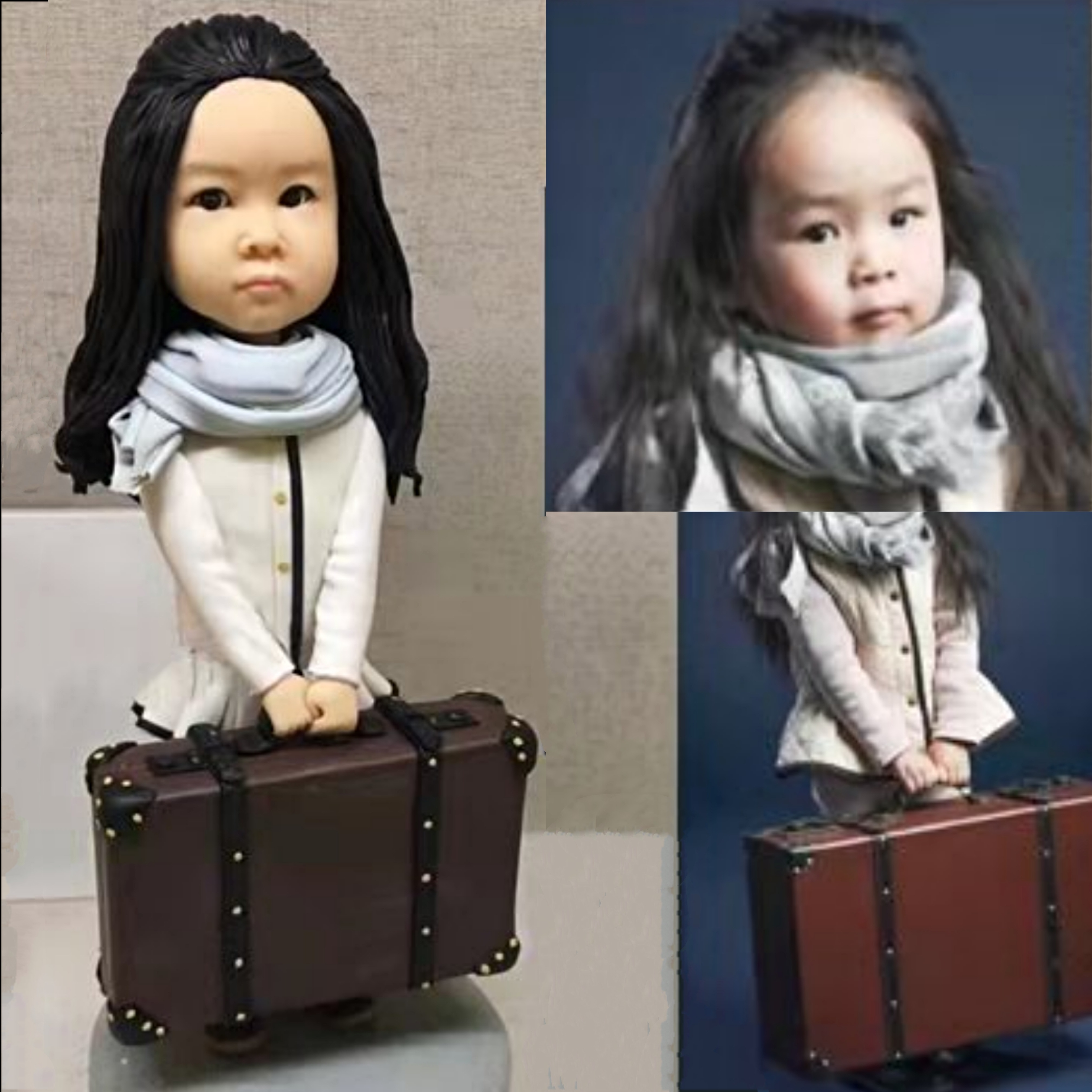 【オーダーメイド】3D肖像画 似顔絵 写真 人形 フィギュア 誕生日 ベビー 赤ちゃん キッズ 子供 幼児 出産祝い