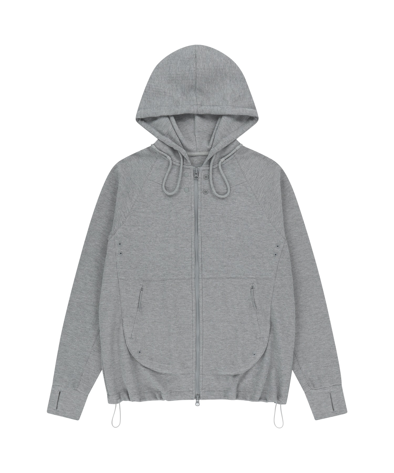 【SANSANGEAR】 CIRCUIT ZIP-UP HOODIE : MELANGE GREY