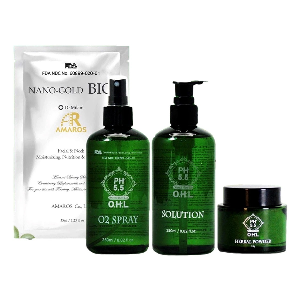 [国内正規品]アマロス O.H.L ハーブピーリングセット（ナノゴールドバイオシートマスク1枚付） 3点+シートマスク　 ピーリング 42,251円