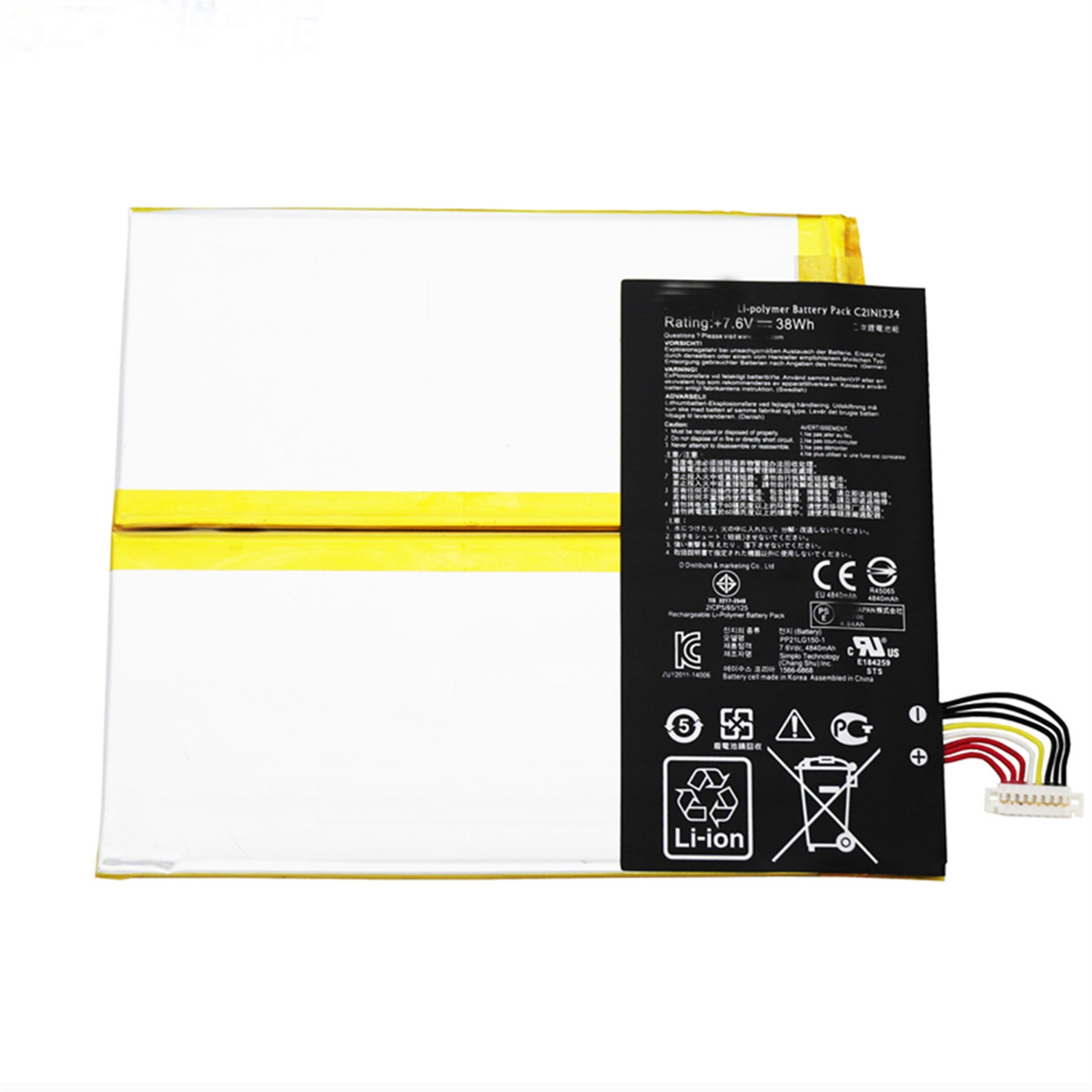 C21N1334 電池・Asusノートパソコン互換 38Wh/4840mAh Transformer Book T200TA C21N1334 交換用のバッテリー dc909-A1503