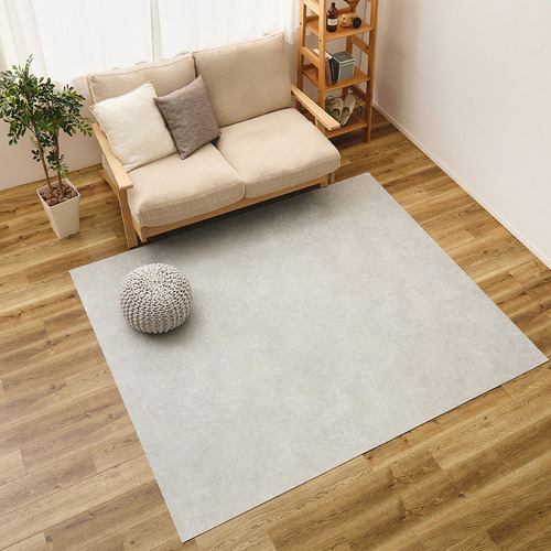 【メーカー直送品】萩原 ペット対応 クッションフロア ラグ 約182×180cm モルタル