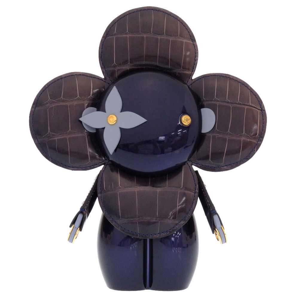 ヴィヴィエンヌ エキゾチック GI0600 オブジェ クロコダイル/クロコダイル ブルー LV 1940【中古】 レディース