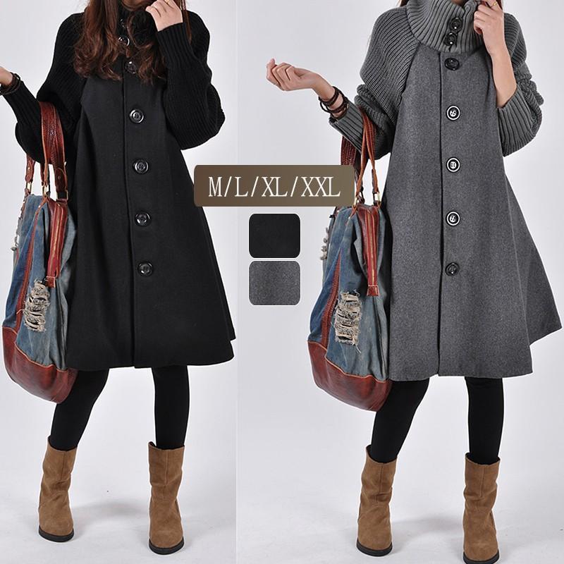 大きいサイズチェスターコート レディース 秋冬 ラシャコートロング丈 ロングコート タートルネックジャケットアウター ロング レディース 秋冬 お洒落 通勤 XXL 5,204円