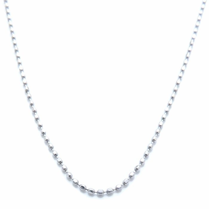 チェーン ネックレス 39.5cm 1.3グラム K18WG ホワイトゴールド レディース/294349【中古】