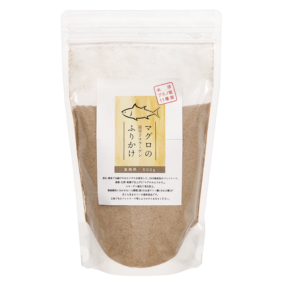 純国産　マグロの高分子コラーゲン入りふりかけ　５００ｇ　犬用　ＣＲＣ45―14―80―06―00