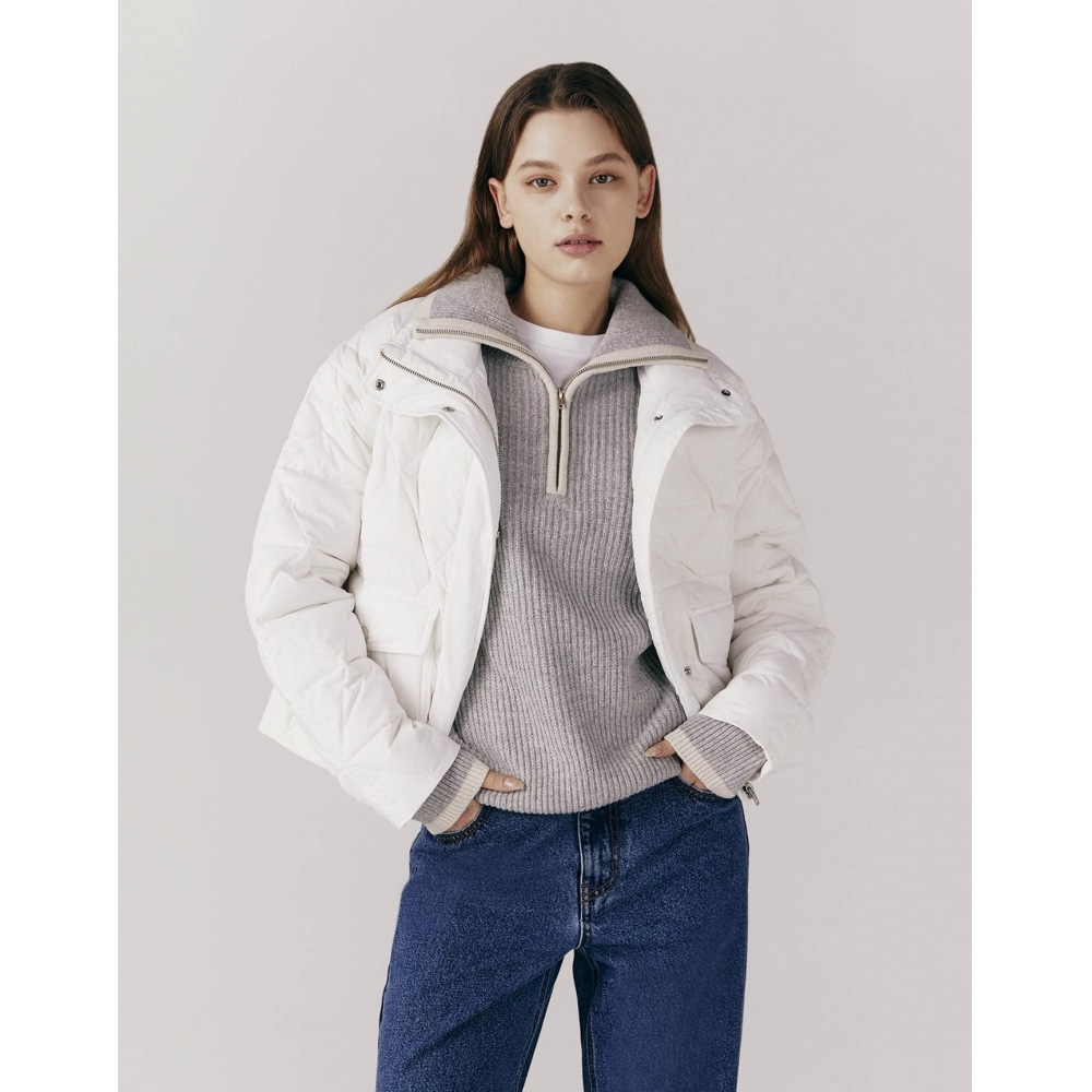 GIORDANO 373959 軽量トライアングルキルティングクロップジャケット_3color