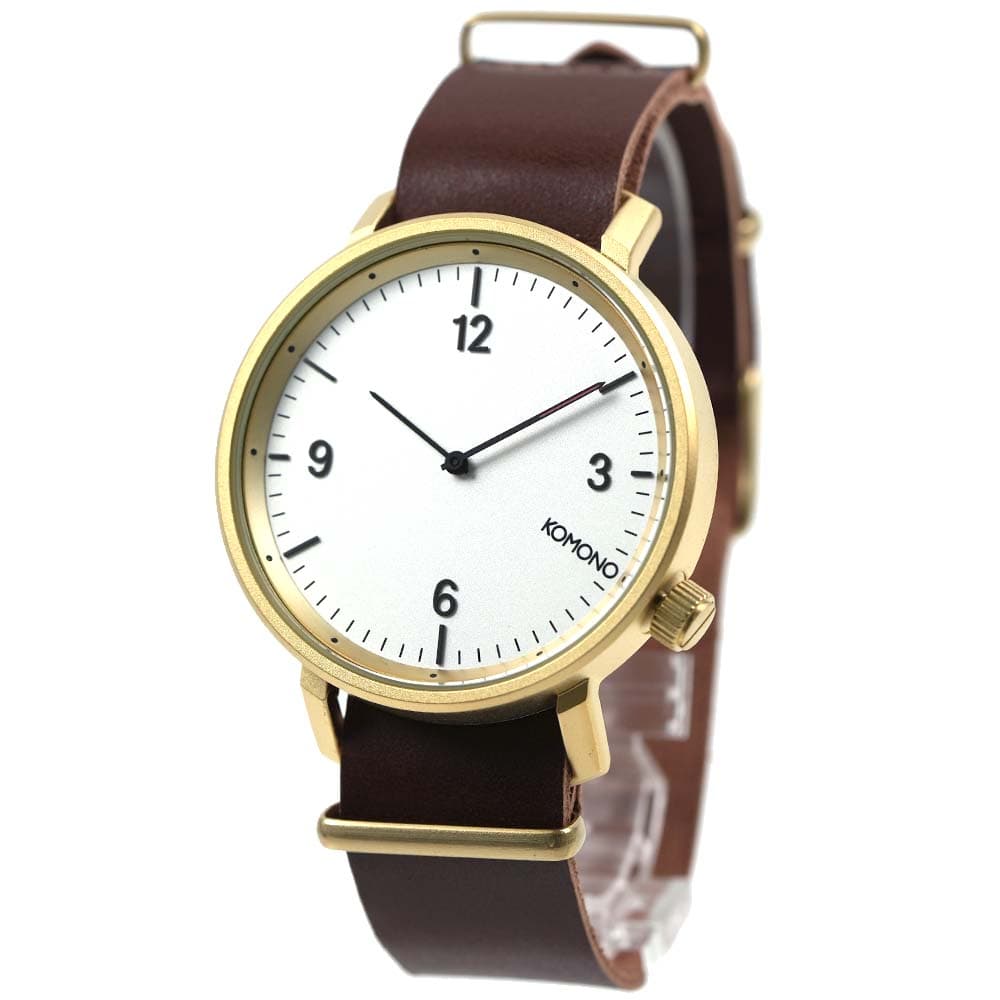 コモノ 腕時計 時計 マグヌス II サドル レザーベルト メンズ ブラウン KOMONO KOM-W1944