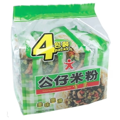 [公仔] Pickled Vegetable Flavour Instant Mifun 公仔米粉雪菜味4包裝 4食パック 280G×2パック （香港版）