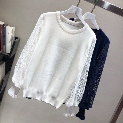 トップス カットソー レディース ホワイト ブラック 袖あり 長袖 レース かわいい 大人可愛い きれいめ シンプル カジュアル 大人 おしゃれ 主役級 存在感 春 秋 10代 20代 30代 個性的