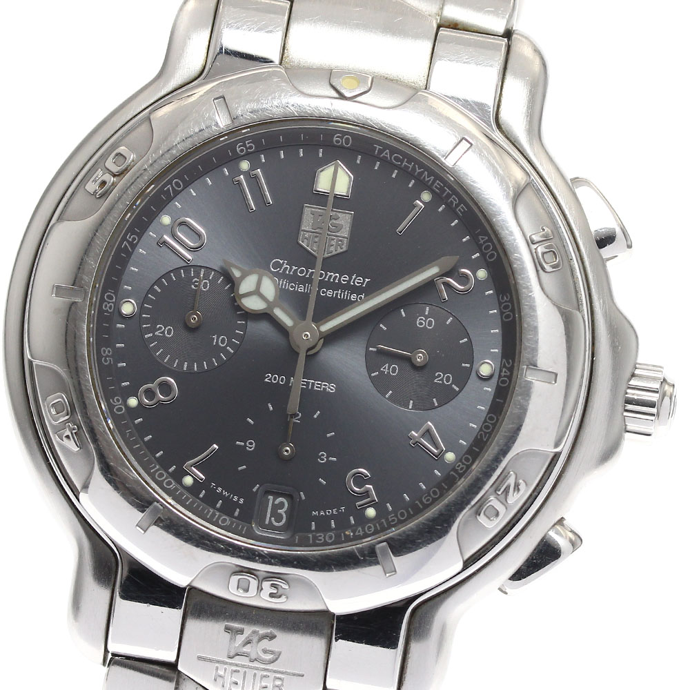 訳あり タグホイヤー TAG HEUER CH5112 6000シリーズ クロノグラフ デイト 自動巻き メンズ 保証書付き_880300【中古】