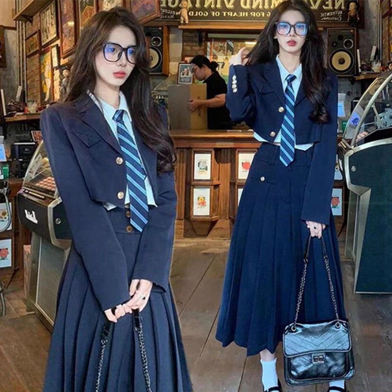 【短納期 3日で出荷】卒業式 女子 入学式 韓国 制服 ブレザー 女子 卒服 中学生 高校生 レディース ピアノ発表会 子供服 子供 ジャケット スカート シャツ 卒業式 結婚式 お受験 発表