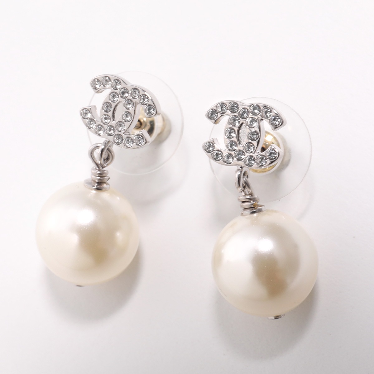 CHANEL シャネル ピアス A36138 Y02005 レディース ココマーク CCマーク パール グラスストーン スウィング アクセサリー Z2354