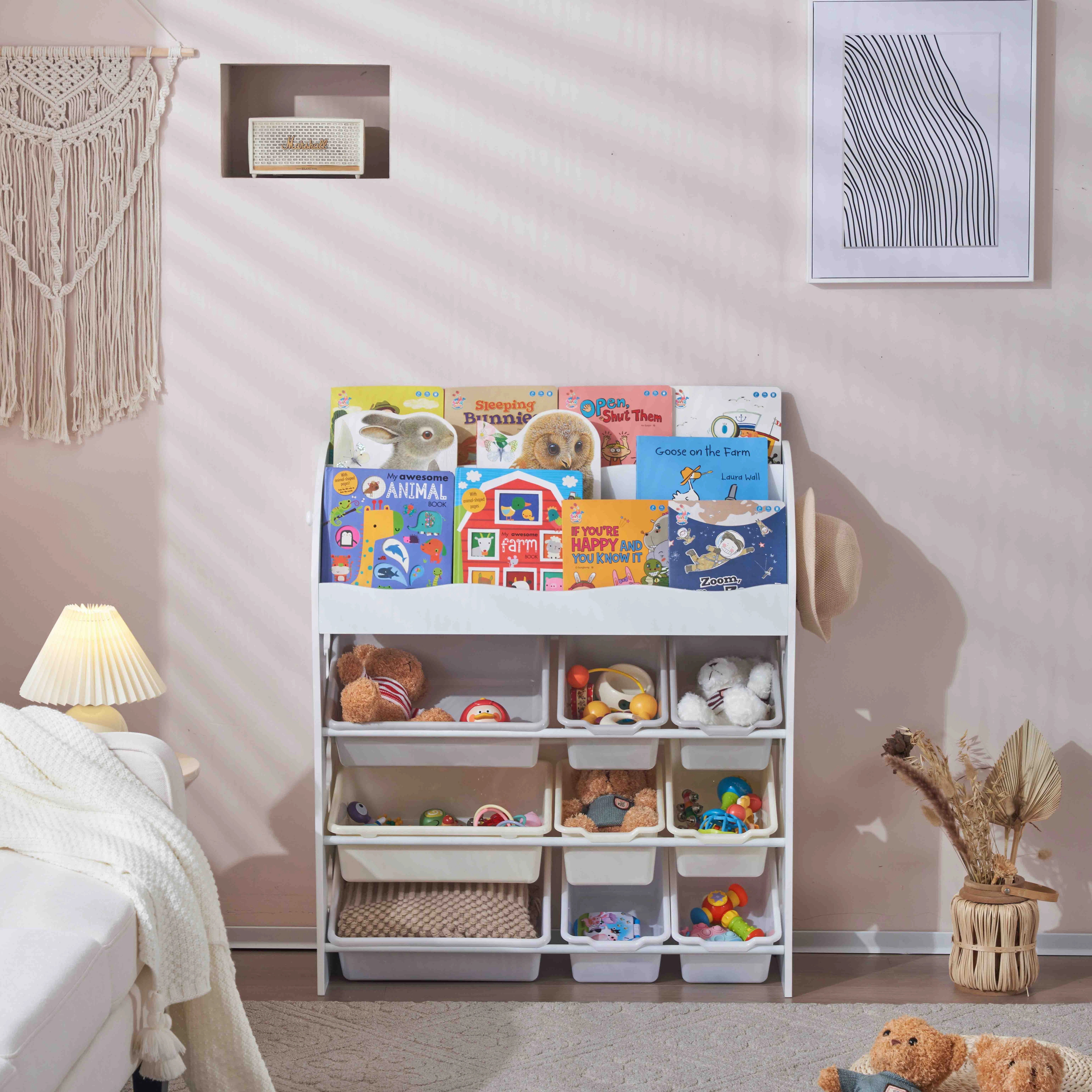 【国内即日発送】 おもちゃ収納ラック 子ども用家具 木製 収納ケース 知育家具 天然木