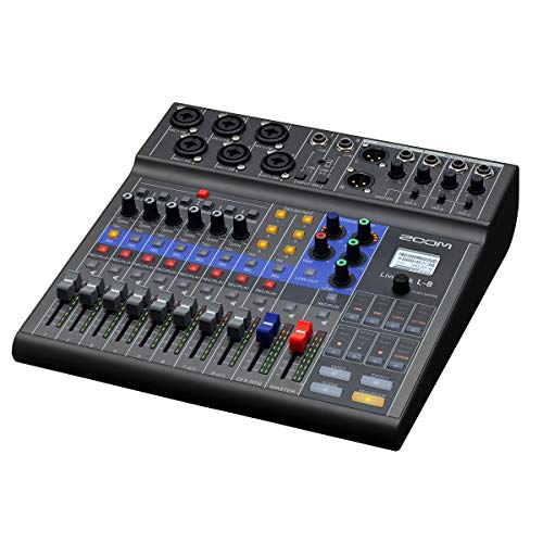 ZOOM ズーム デジタルミキサー 8chミキサー ライブ配信 オーディオインターフェース マルチトラック録音レコーダー【メーカー3年延長保証付】 L-8