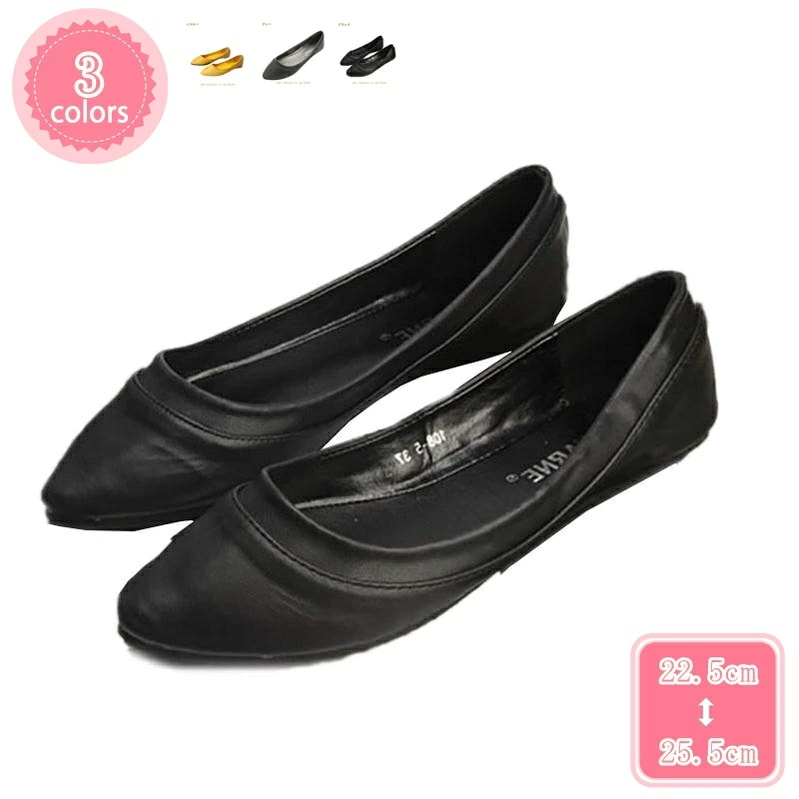 500円OFFクーポン ぺたんこ ポインテッドトゥ パンプス フラット ヒール レディース 滑りにくい 痛くない ぷにぷにクッション スムース ぺたんこパンプス レディースシューズ オフホワイト 白