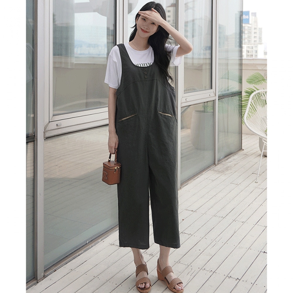 クリック＆ファニー ディレンタ リネンジャンプスーツ