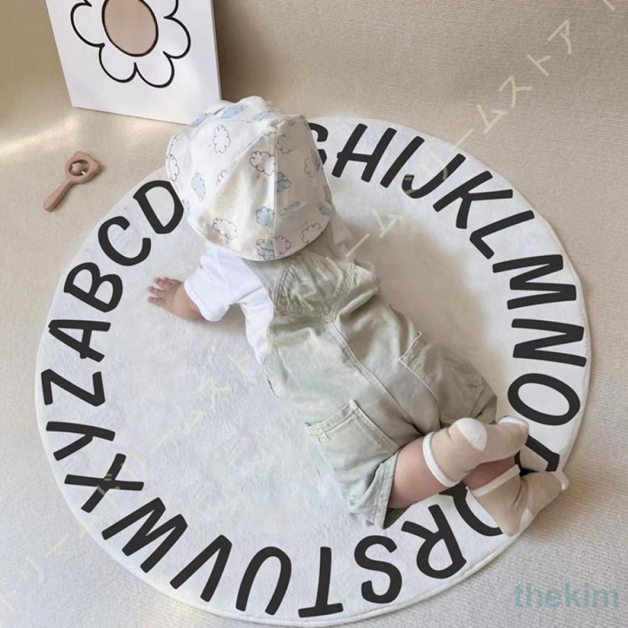 洗えるラグ 夏 冬 円形 ラグマット ラグカーペット 滑り止めマット オールシーズン ウォッシャブル 滑り止め付 抗菌 防ダニ リビング 絨毯