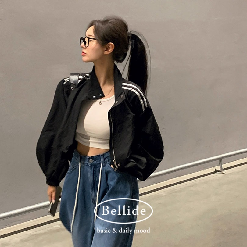 韓国の女性ファッション/ [MADE] トラックツーウェイハイネックウィンドブレーカー jk1112