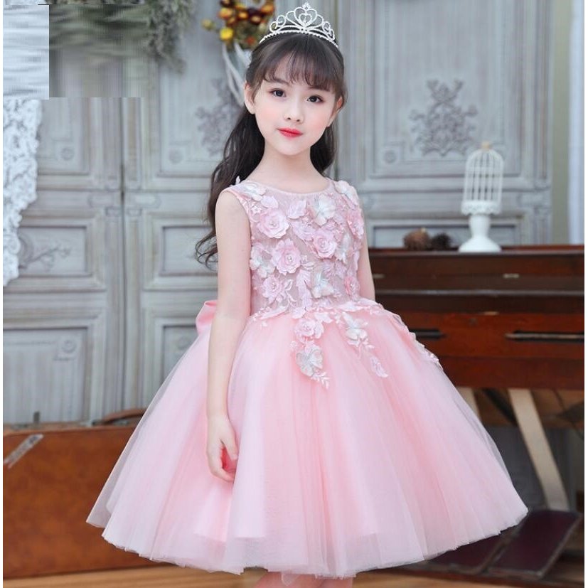 女の子 ドレスワンピース キッズワンピース ピンク パーティードレス アンサンブル 子供ドレス ピア