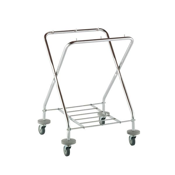 BMダストカー/運搬カート フレーム 小 φ75キャスター バンパー付 折りたたみ式 業務用 工場 店舗 集積 回収