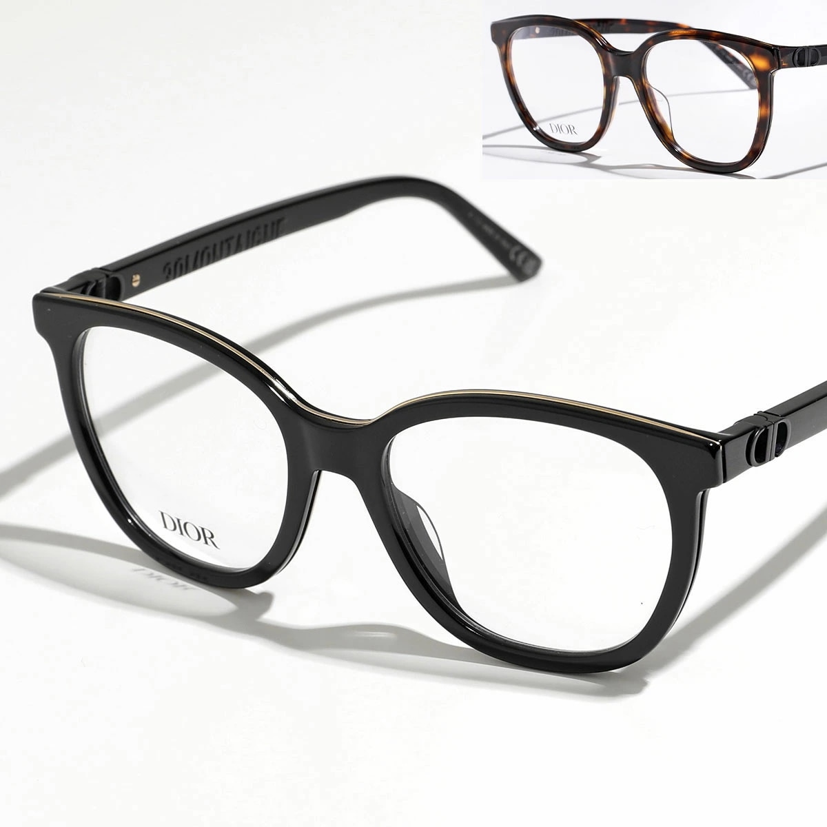 Dior ディオール メガネ 30Montaigne Mini O R3I 1400 モンテーニュ ミニ CD50037I 005 レディース ウェリントン型 めがね 眼鏡 アイウェア ブラック