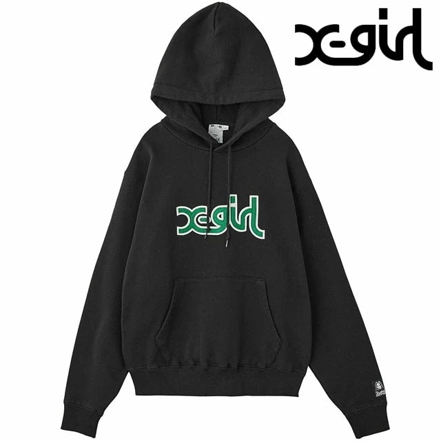 スウェットフーディー [105254012007] レディース xgirl トップス プルオーバー パーカー ブラック 正規取扱店