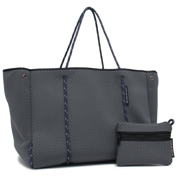 トートバッグ エスケープ マザーズバッグ キーフック ポーチ付き グレー レディース ESCPWT
