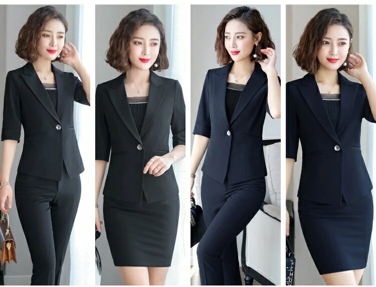 【毎日厳選 】 S～4XL（5L）3色ブラック ネイビー レッド スーツ セットアップ スカートスーツ パンツスーツ 結婚式 パーティー OL 卒業式 入学式 インスタ 撮影上品感 ジャケット