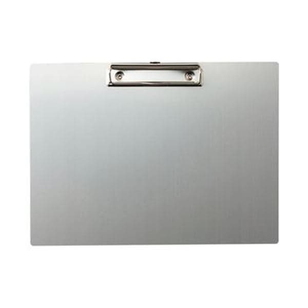 （まとめ）TANOSEE アルミクリップボードA4ヨコ 1枚[x10セット]
