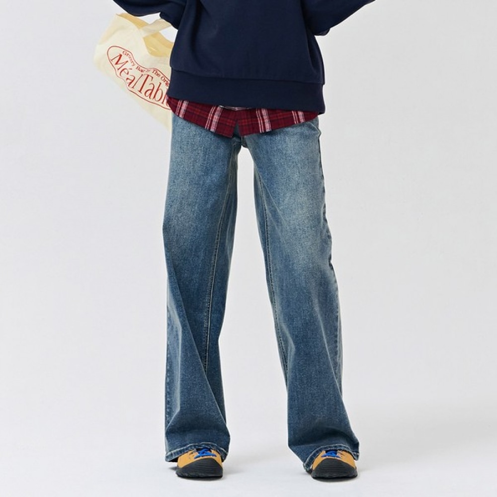 （チェースカルト）レディースウォッシュワイドデニムパンツ-DERG2365B0N