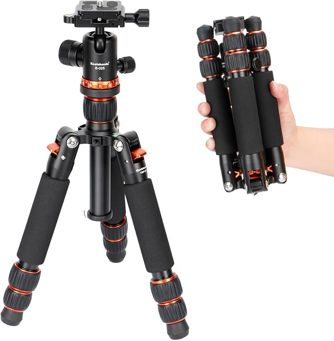 ミニ三脚 カメラ用 卓上三脚 アルミニウム製 高さ63.5CM デスクトップ三脚 自由雲台付き DSLR カメラ ビデオカメラ用 耐荷重10kgコンパクト 軽量旅行三脚（