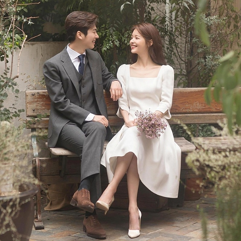 ドレス 衣装 ウエディングドレス カクテルドレス ミディアム丈ドレス 7分袖 スクエアネック ウエストマーク セミフレア ステージドレス 発表会 かわいい 大人可愛い きれいめ シンプル 上品 10,304円