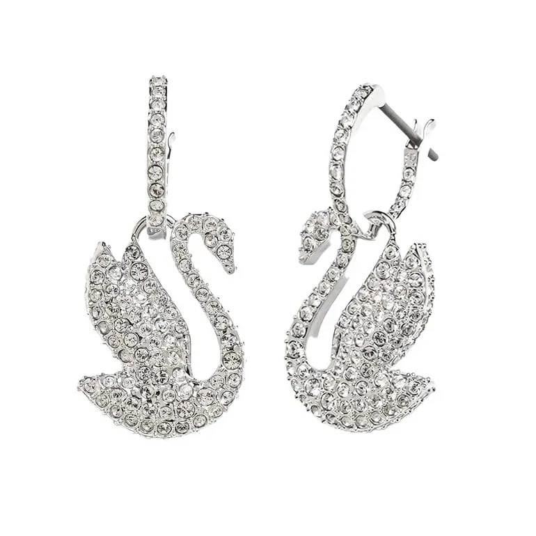 ピアス レディース Swan スワン 白鳥 ドロップピアス レディース クリア シルバー 5647545 ジュエリー アクセサリー 女性