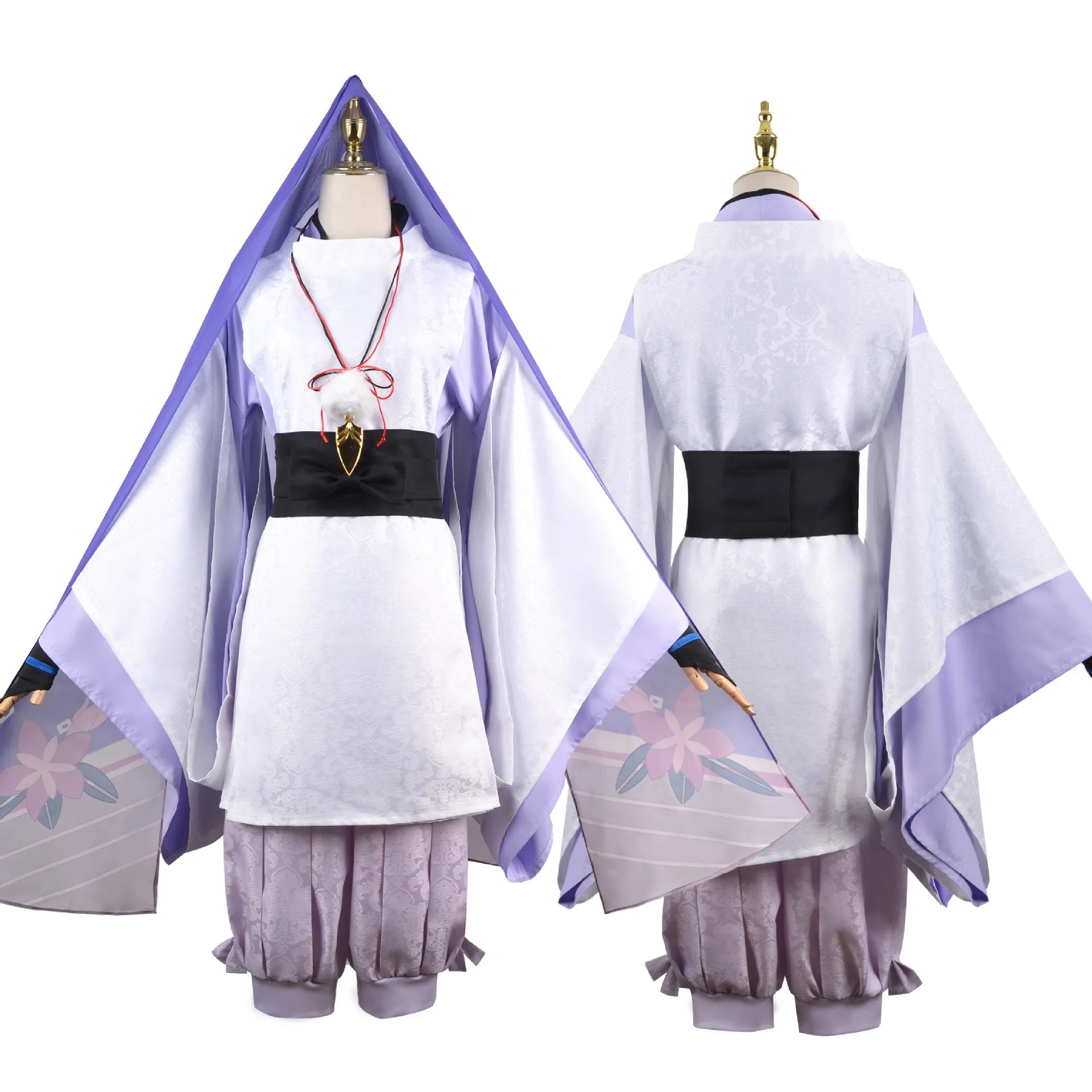 Genmin-コスプレ衣装 変装 人工毛 深い 青い髪 わくちゃの技術 変装