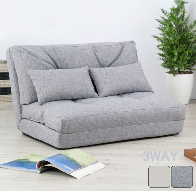 コンパクト3wayソファーベッド piglo リクライニング 省スペース ベッド時シングルサイズ 日時指定不可